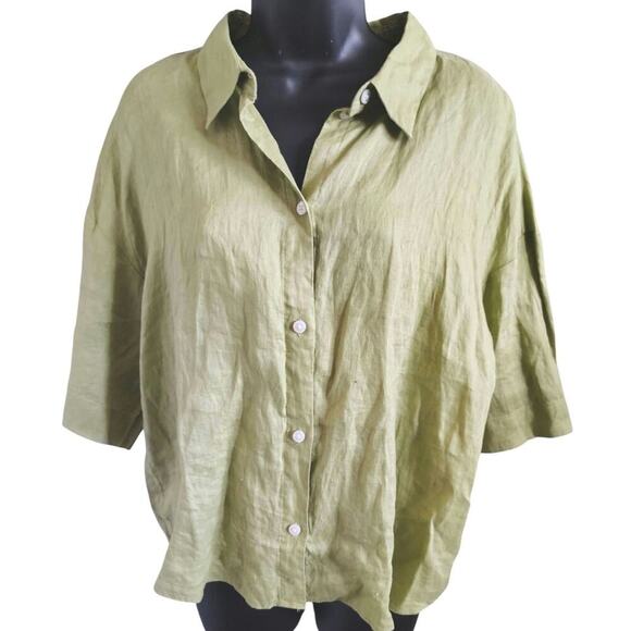 H&M Tops - HM Linen Button down Top